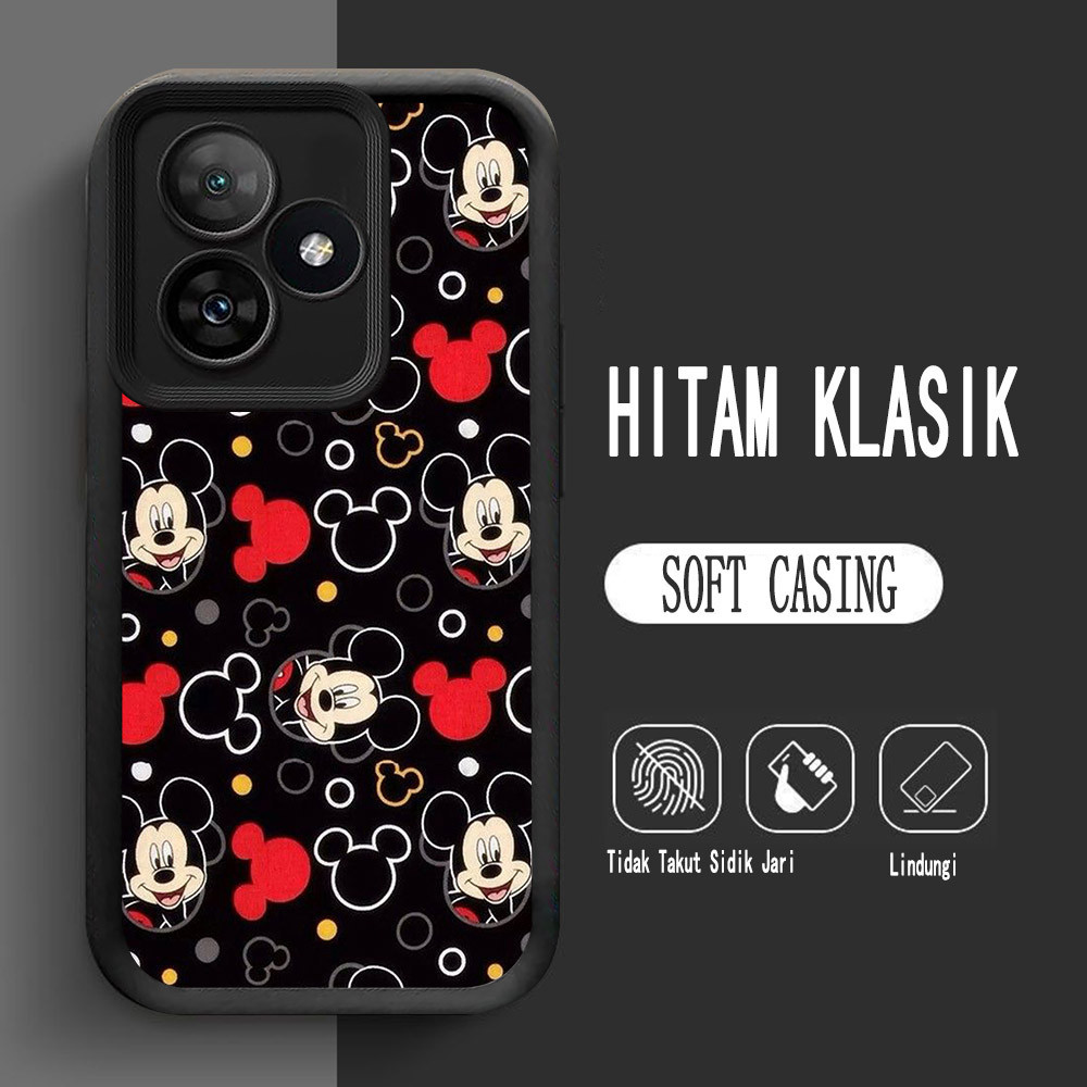 Y-11 Mickey Silikon Casing untuk Realme C53 C67 60 C61 C55 Note 50 C51 Case