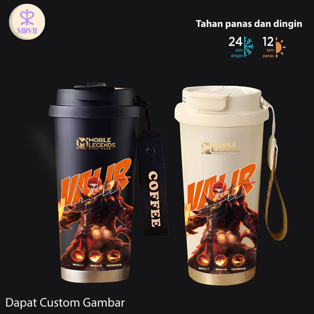 Tumbler MLBB SERIES - VALIR (500ml) Ready Stock, Tumbler untuk cowok Versi upgrade 316 + Lapisan Ker