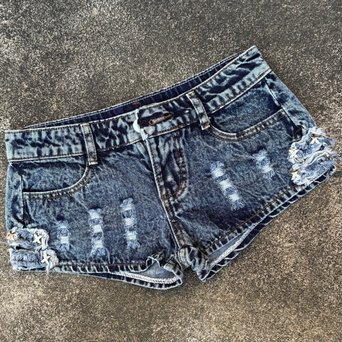 Low Waist Denim Hot Pants Tight Slimming Women's Pants