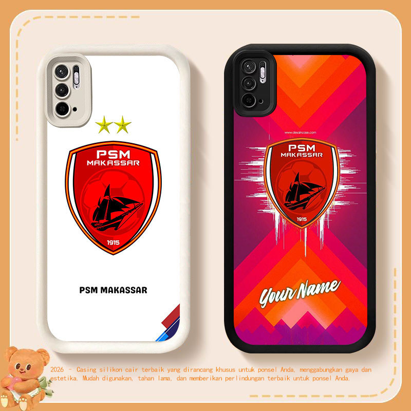 YE-48 PSM Makassar Silicone Casing untuk Redmi Note 10T 10s 10 Lite Pro 5G