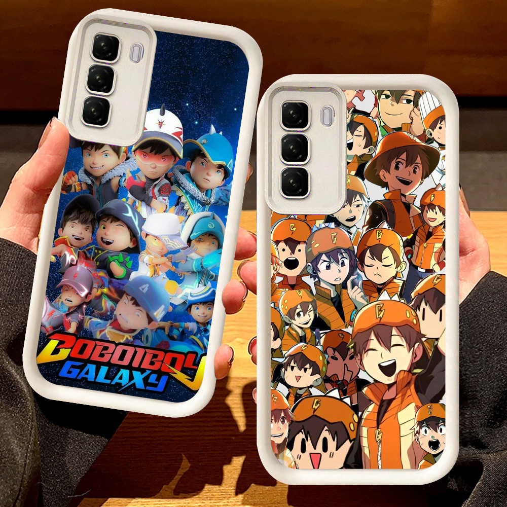 G-7 Cute BoBoiBoy Casing untuk Tecno Spark Camon 40 12 Pro Plus 5G Hitam dan putih
