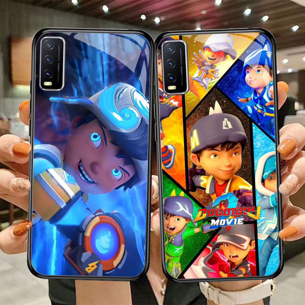 KR-89 Cartoon Boboiboy HD Glass Casing HP VIVO Y20 Y20s Y20i V15 Y50 S1 Y30 V50 Y03 Y29 Lite Pro