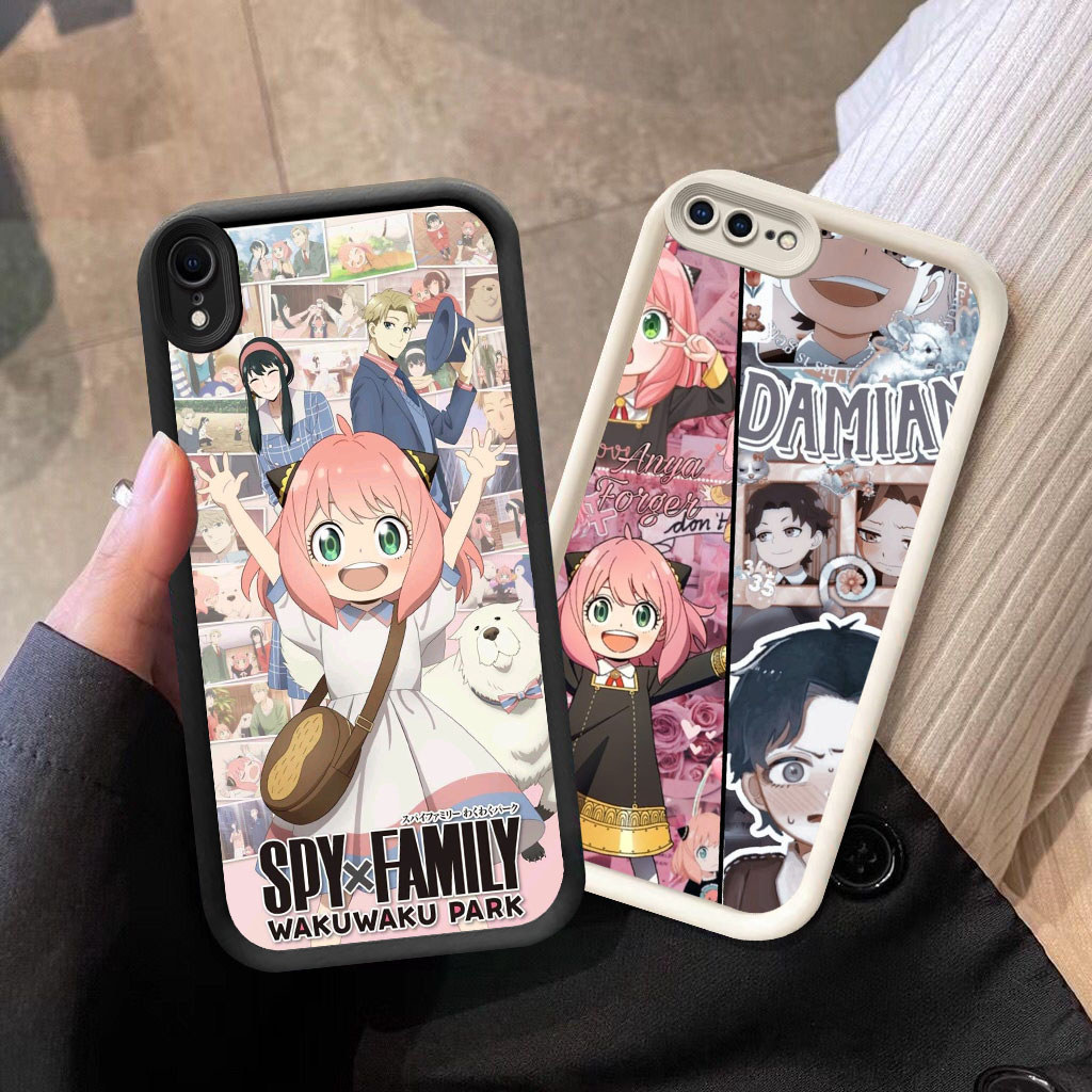 YM-53 Spy x Family Casing ponsel tipis iPhone 7 X 6 XR 8 XS Max Plus