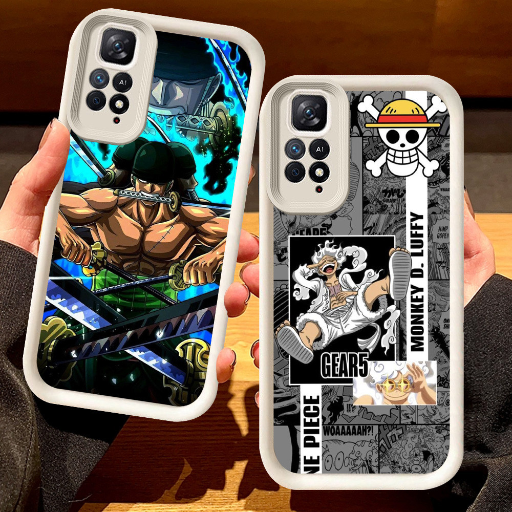 G-15 Zoro One Piece Casing untuk Xiaomi Redmi Note 11 SE 11S Pro 5G Hitam dan putih