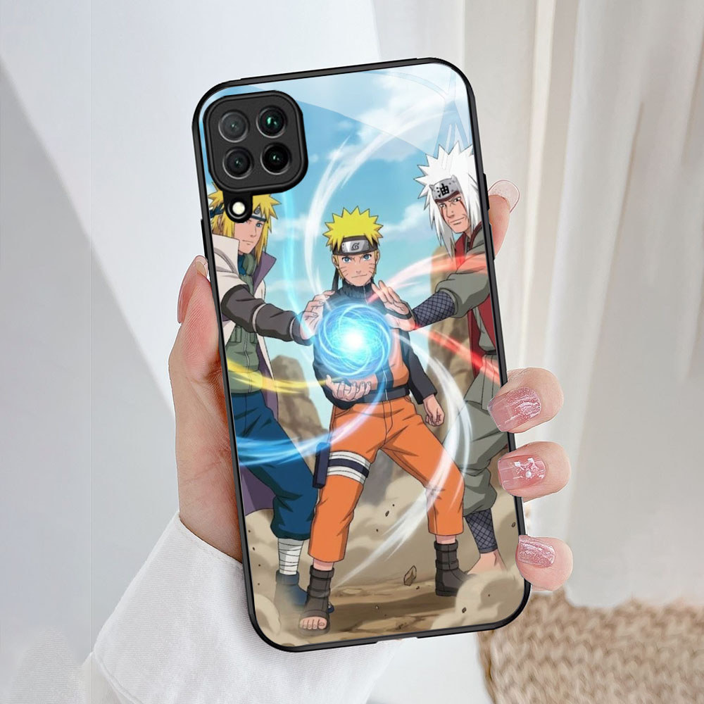 YE-36 Naruto Casing ponsel kaca tempered Samsung A12 A22 M12 M32 5G