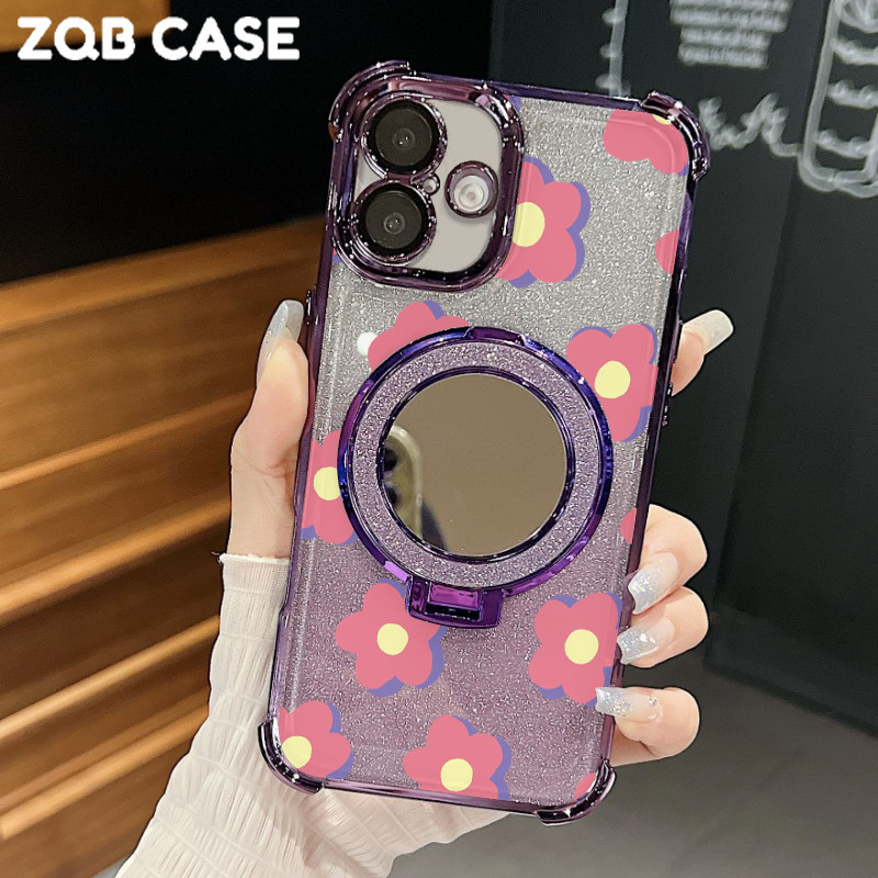 Glitter Card Case Oppo F9 Reno 13F F7 A36 Dengan Stand Casing Oppo F11 A37 F7Pro Reno 4F Cermin Oppo