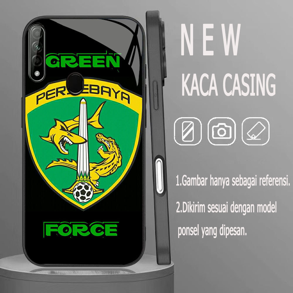 MK-22 Persebaya Surabaya KACA Glass Casing untuk OPPO A32 A53S A33 A31 A53 2020 4G