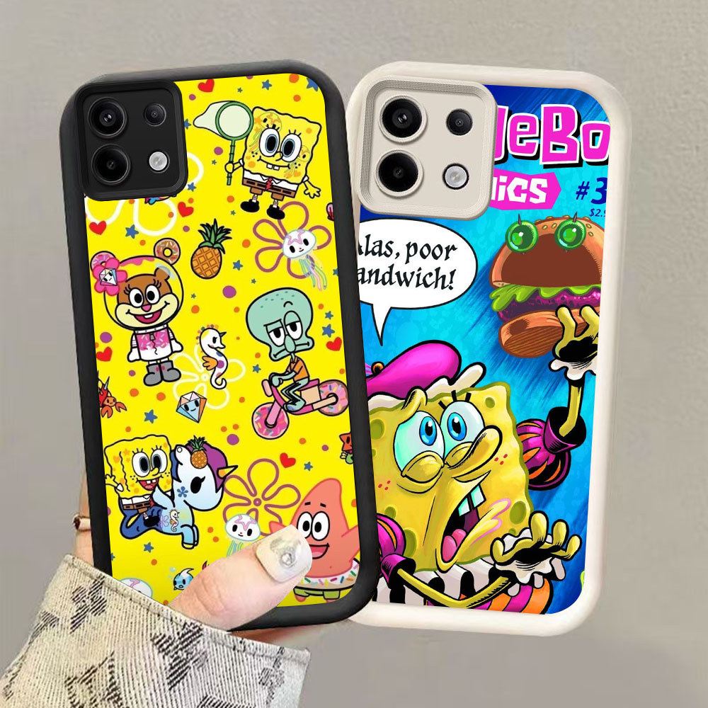 HW-16 Humorous SpongeBob SquarePants Shockproof Silicone Casing untuk Infinix Tecno ITEL Smart POP S