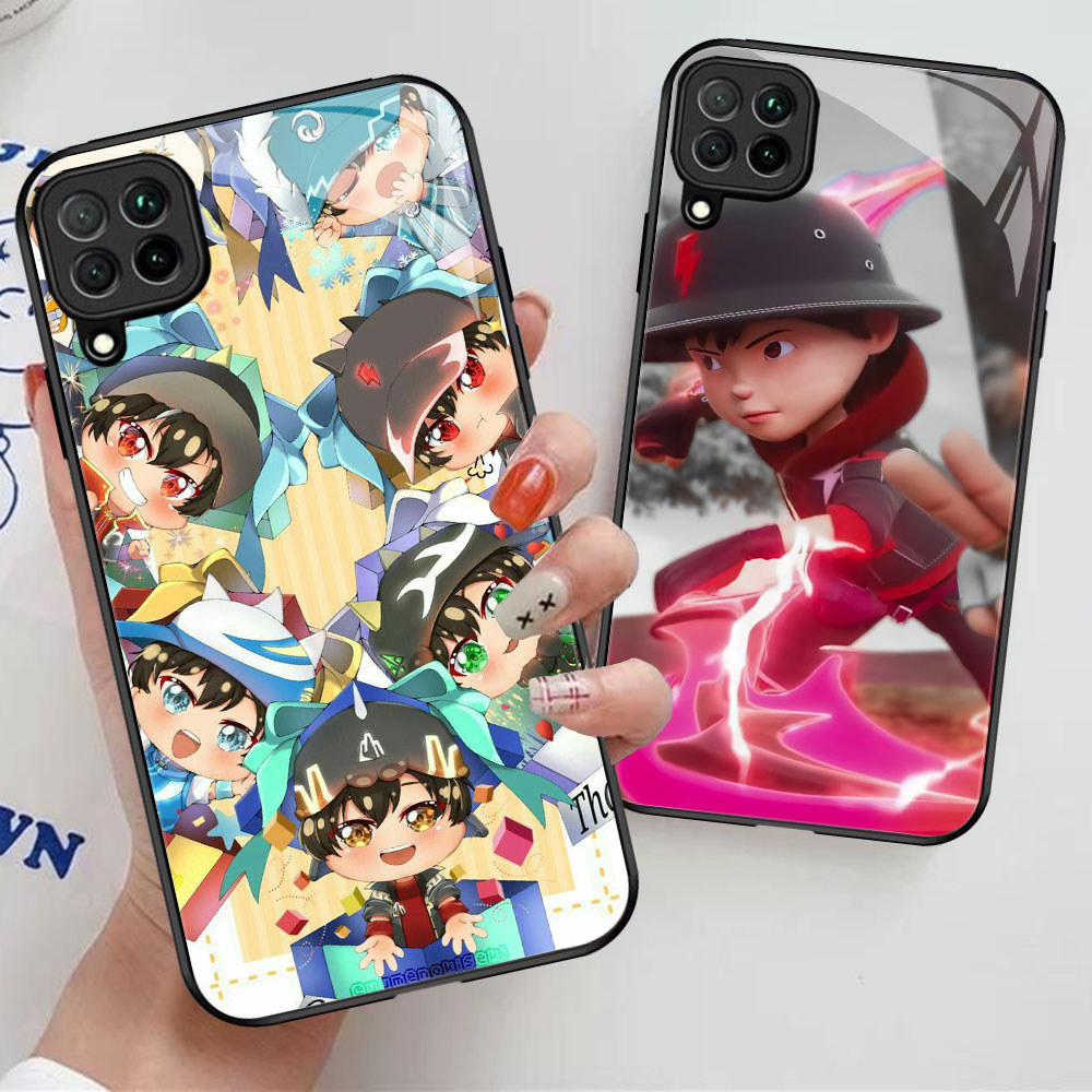 YM-5 Boboiboy Casing ponsel kaca tempered Samsung A12 A22 M12 M32 5G