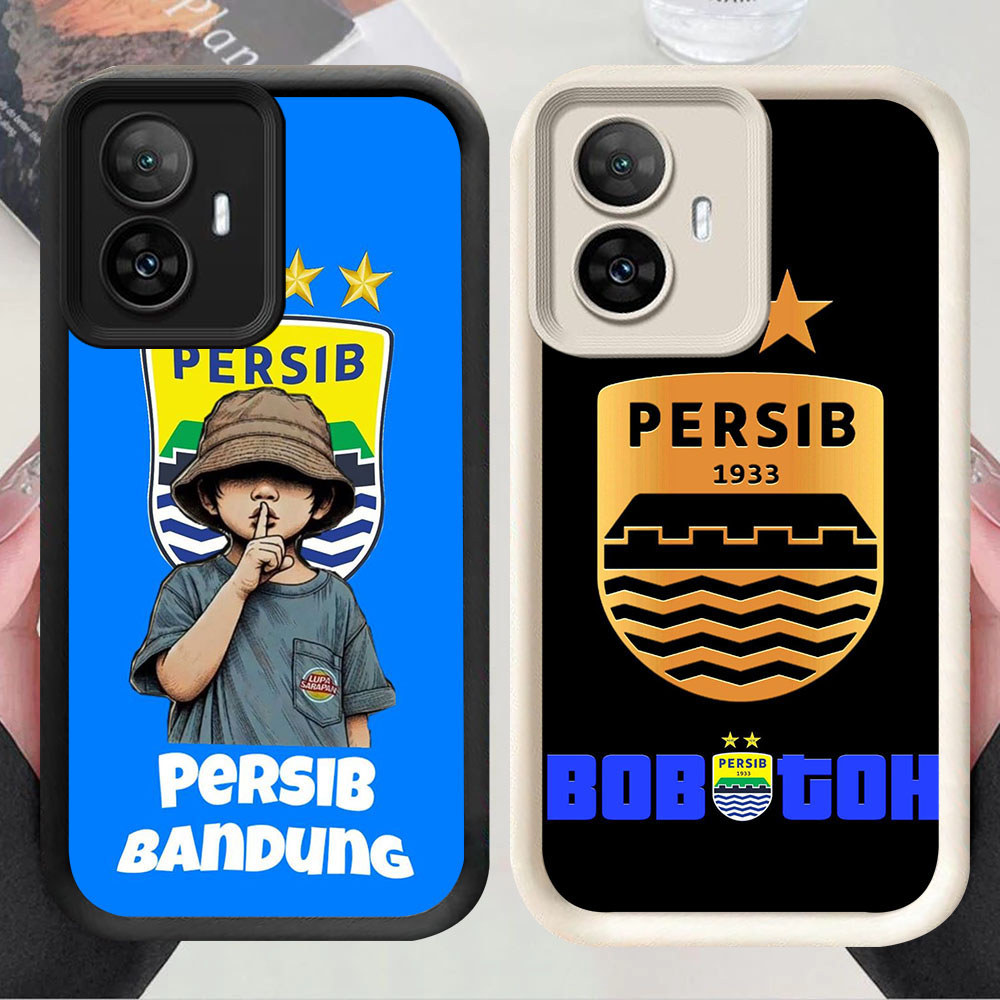 PW-25 Persib Bandung Silikon Casing untuk OPPO Reno F25 13F 11 11F 10 Pro 5G