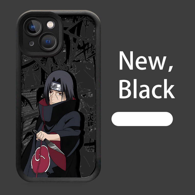 Case Casing untuk iPhone 8 14 13 7 Pro Max Plus W-23 Naruto ItachiUchiha