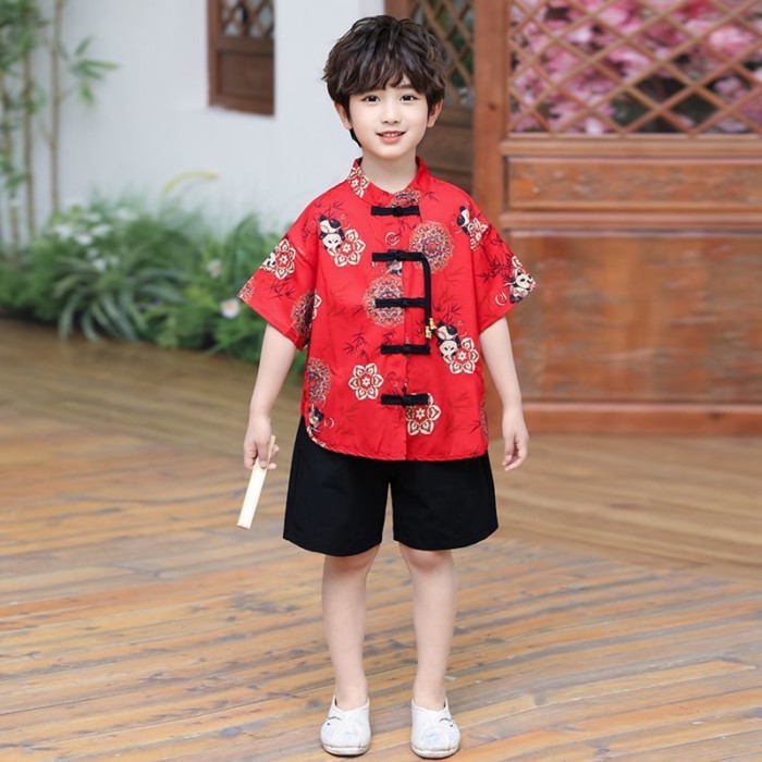 Hanfu Anak Laki-laki Musim Panas Gaya Cina Baru Anak-anak Hanfu Gaya Nasional Anak-anak Hanfu Baju