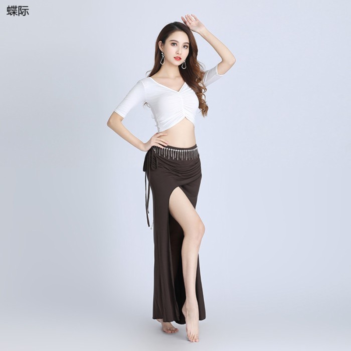 2022 New Plus Size Modal Belly Dance Practice Dance Suit Belly Dance Top Skirt Performance Skirt