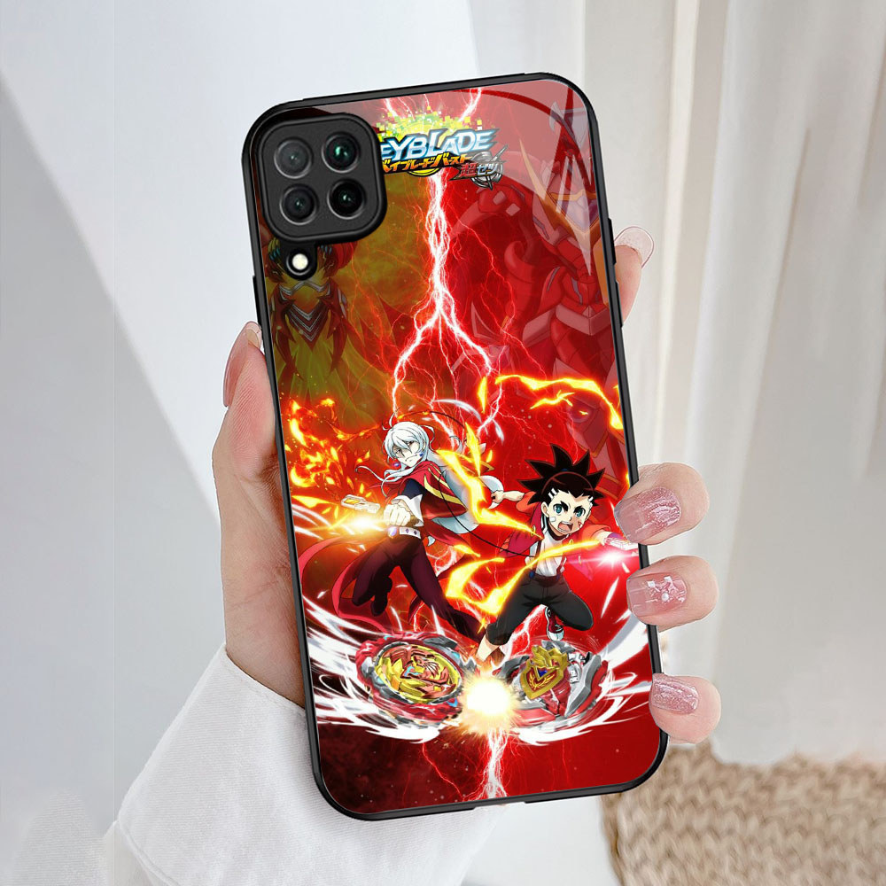 YW-5 Beyblade Casing ponsel kaca tempered Samsung A12 A22 M12 M32 5G