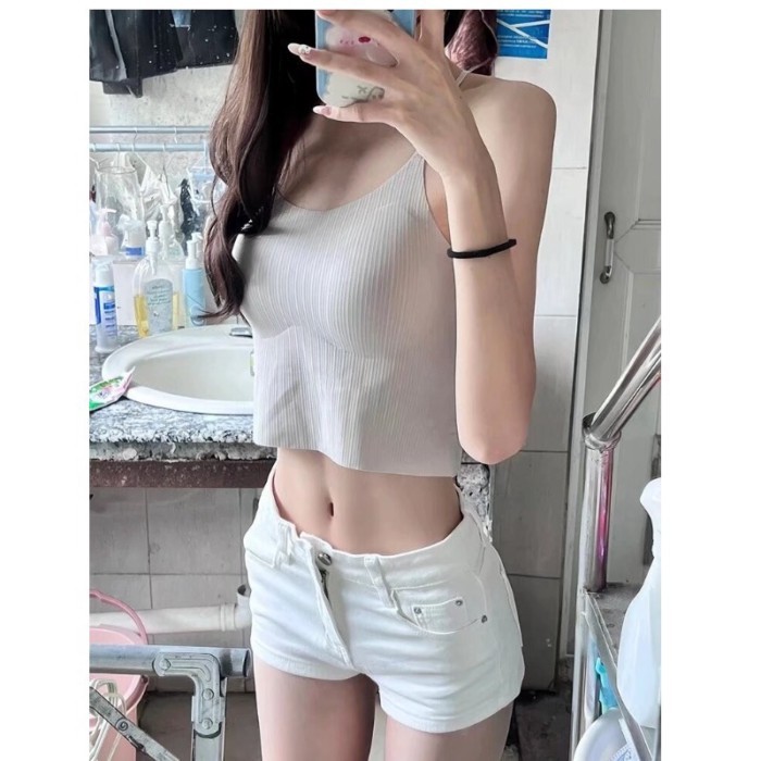 American Hot Girl Low Waist Stretch Denim Versatile Hot Pants