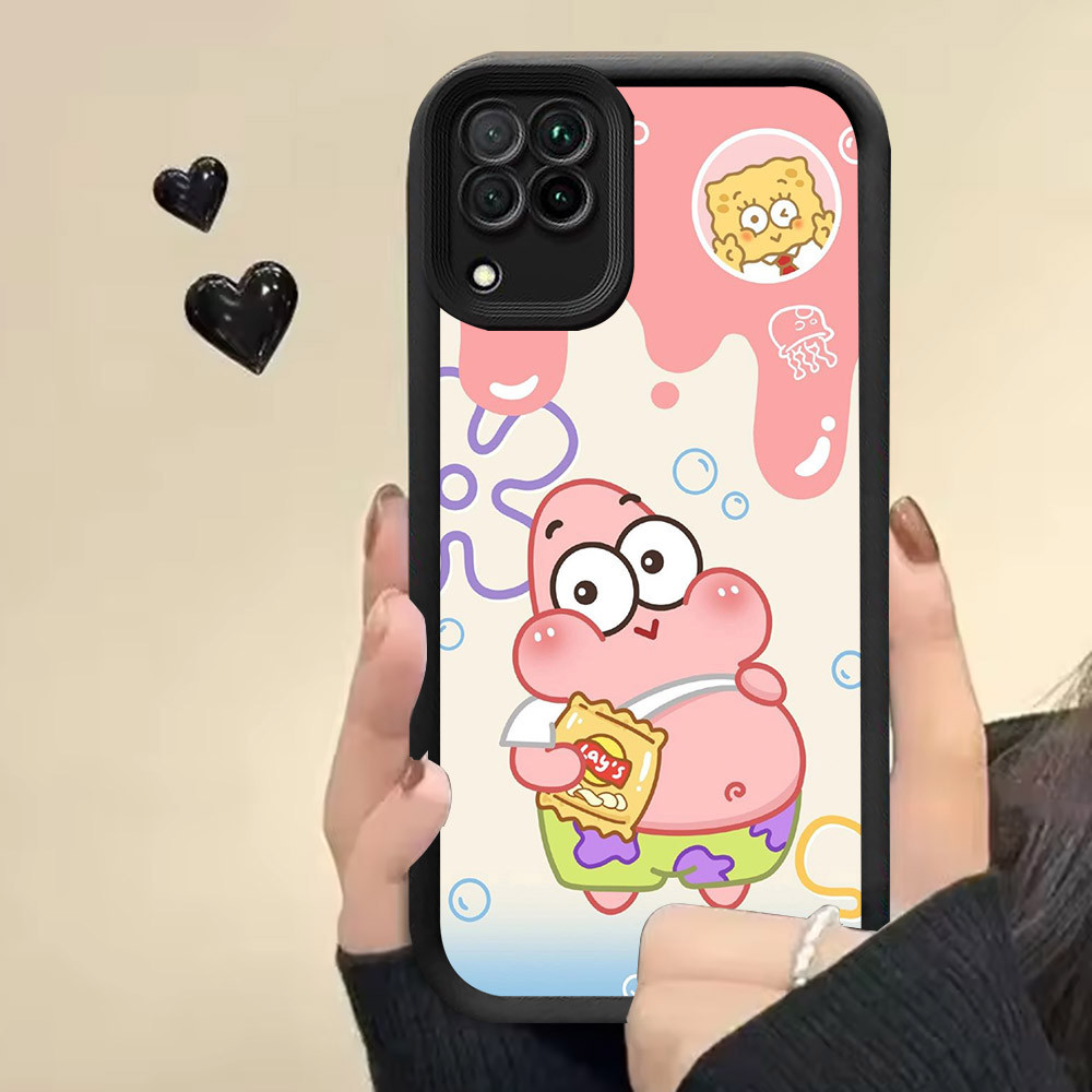 Casing untuk Samsung Galaxy A22 A12 5G Case RR11 SpongeBob Patrick