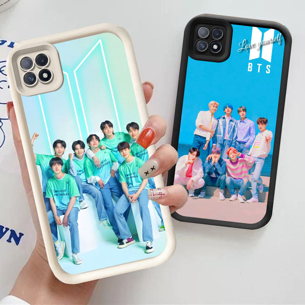 YM-8 BTS Casing ponsel tipis OPPO Reno A93 A35 A54 F17 A16E A15 A15s A16K 4F Pro 2021