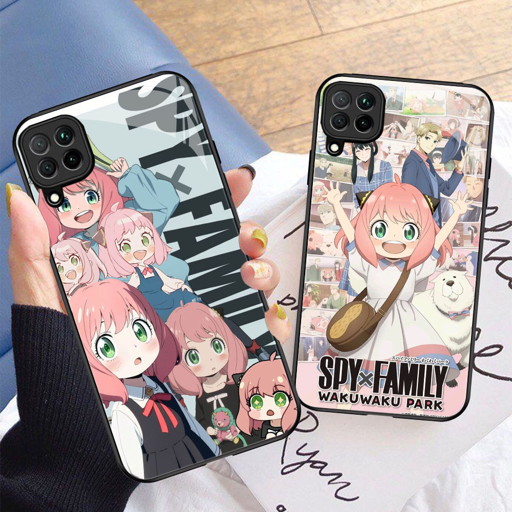 YM-53 Spy x Family Casing ponsel kaca tempered Samsung A12 A22 M12 M32 5G