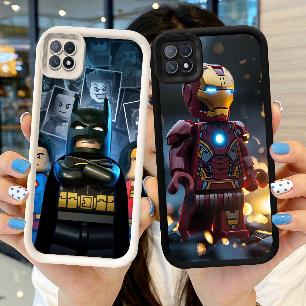 YR-32 Lego Marvel's Avengers 2 Silicone Casing untuk OPPO Reno A93 A16E A16K A35 A54 F17 A15 A15s 4F