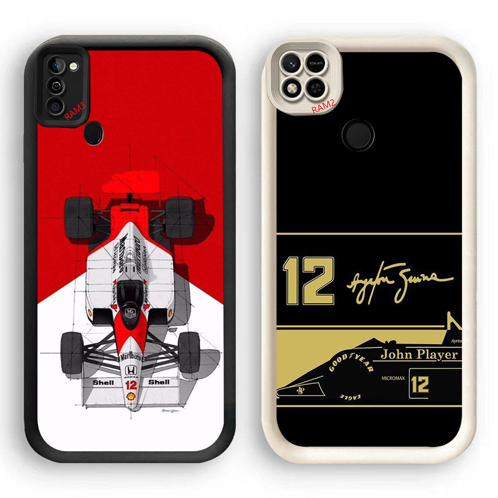 HR-39 Ayrton Senna Marlboro F1 Shockproof Casing untuk Infinix Smart 6 Tecno Spark GO 1 1S ITEL A90 