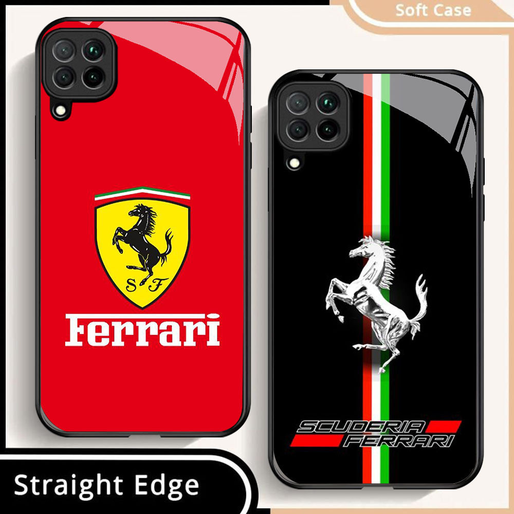 HR-55 Ferrari F1 HD Glass Casing untuk Samsung A12 M32 M12 A22 5G