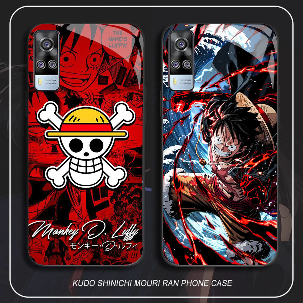 SM-72 Anime One Piece HD Glass Casing untuk VIVO Y51 V21E Y31 Y52 V21S V21 V20 Y53S