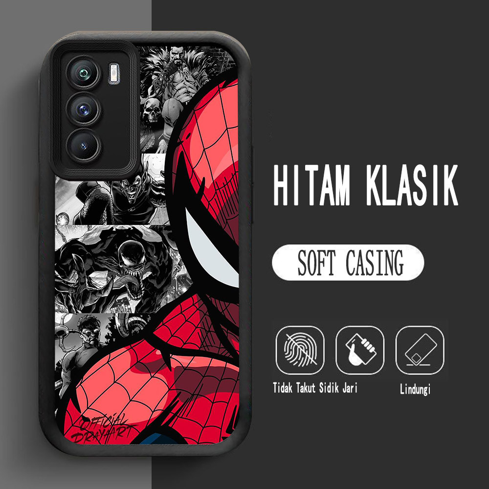 Y-14 Spider-Man Silikon Casing untuk Realme C2s 7i 14X C73 C71 C75 C2 C17 Case