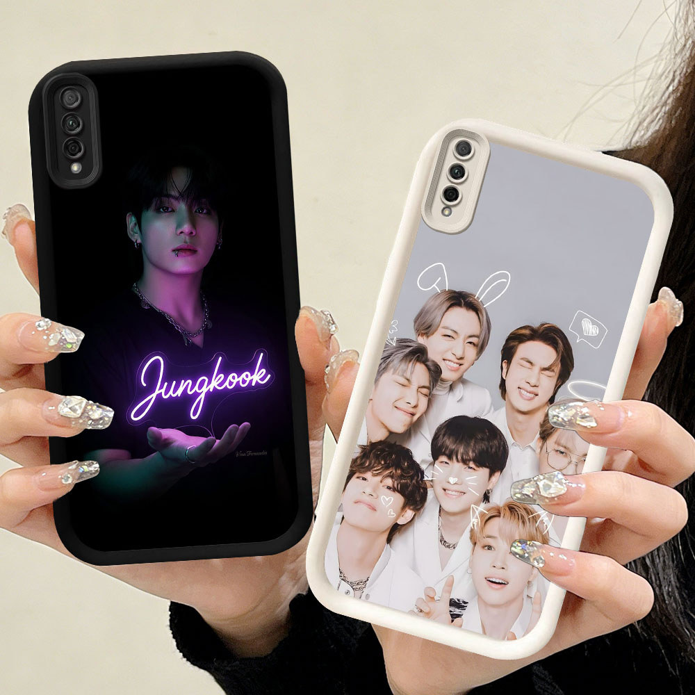 RR-5 BTS Casing ponsel tipis Samsung A30s A50s A02 A03 M02 A7 A50 Core 2018