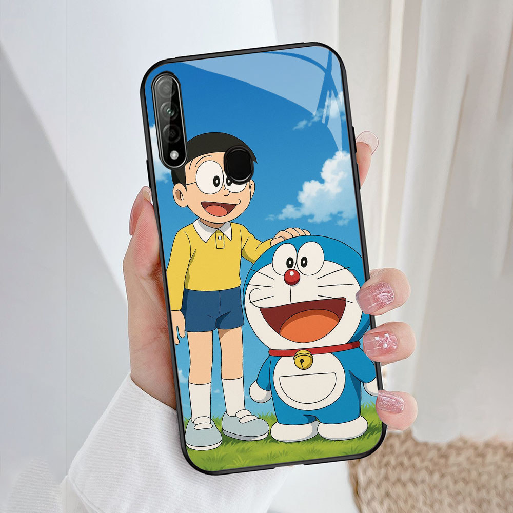 EE-11 Doraemon Casing ponsel kaca tempered OPPO A53 A33 A53S A32 A31 2020