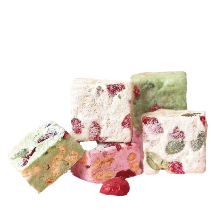 Cranberry Snowflake Crisp Nougat Sugar Matcha Pastry Bulk Internet Celebrity Leisure Snack Food Gif