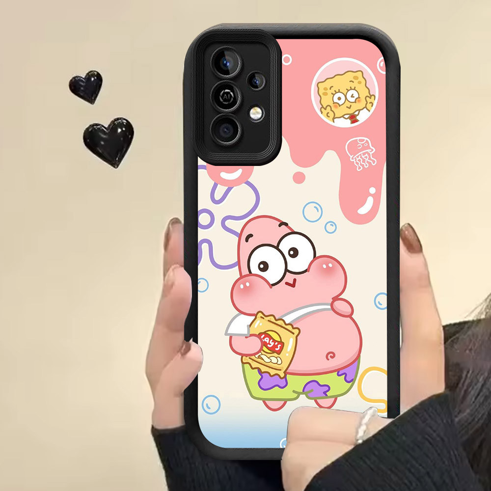 Casing untuk Samsung M15 S24 S25 Ultra S21 FE A55 5G Case RR11 SpongeBob Patrick