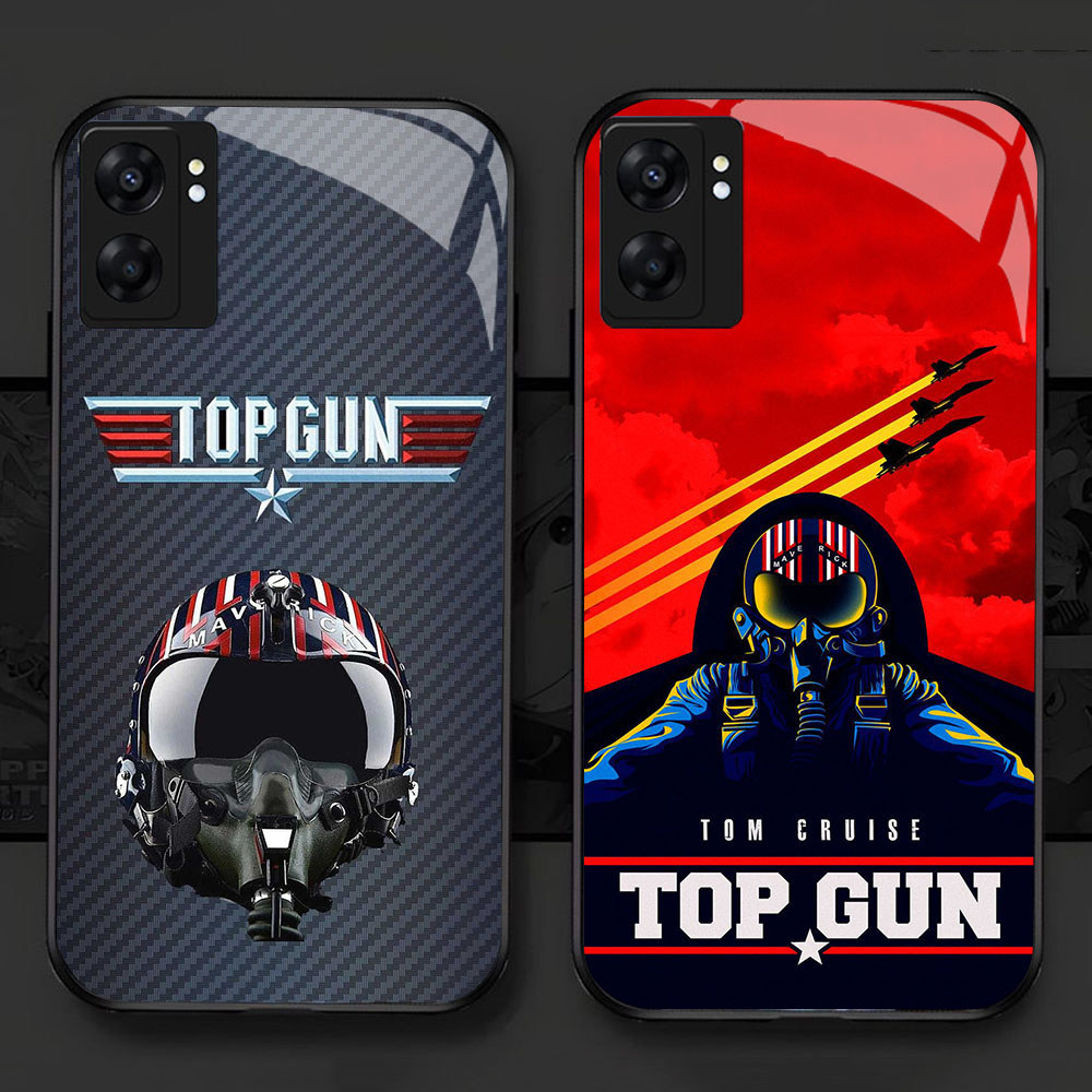 KD-96 Top Gun HD Glass Casing untuk OPPO A57 A77S A17 A36 A77 A57S A76 A96 Reno 10 13 Pro Realme C30