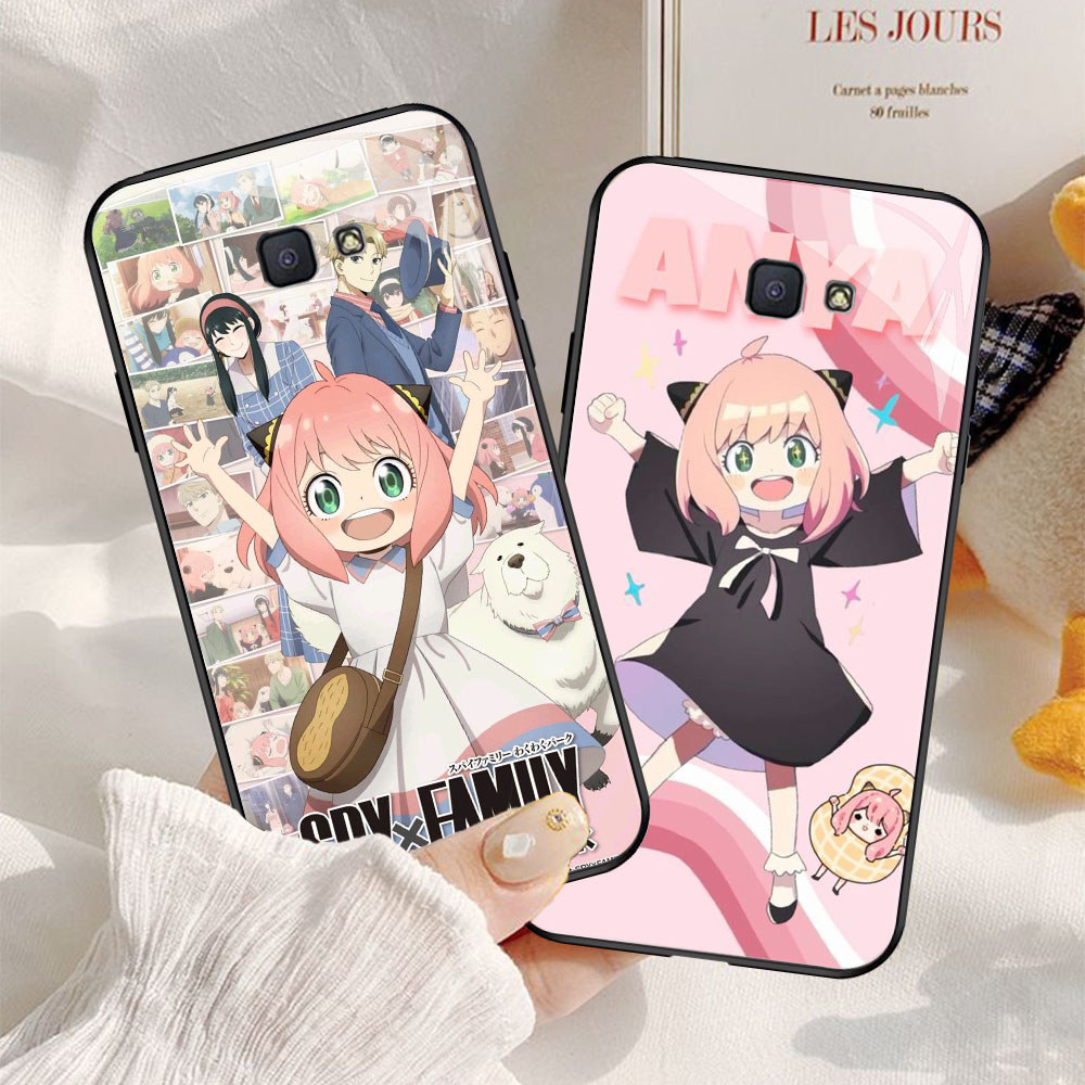 YM-53 Spy x Family Casing ponsel kaca tempered Samsung Note 9 J7 J4 Core J6 FE S25 S24 Prime Pro Plu