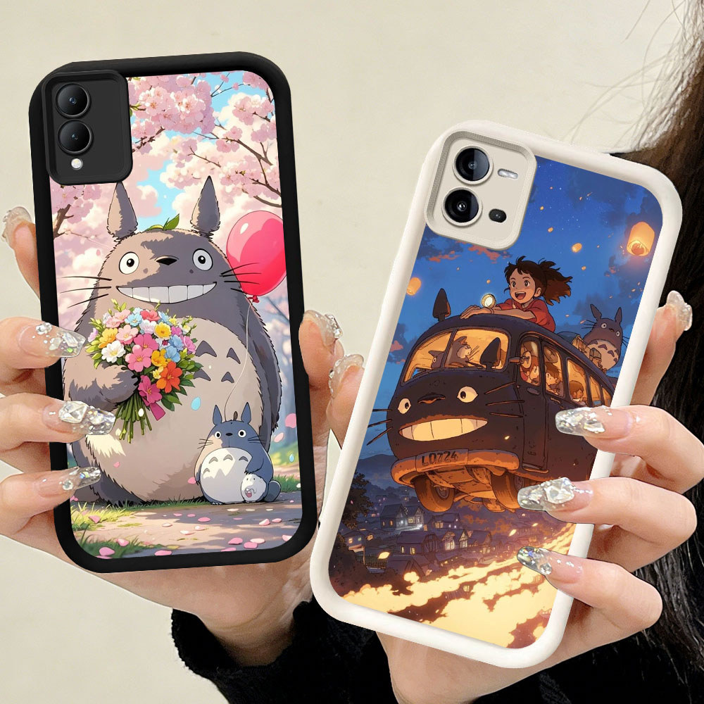 RR-27 My Neighbor Totoro Casing ponsel tipis VIVO V25E Y27 Y36 Y27s Y28s Y18i Y18 V25 Y03t Y03