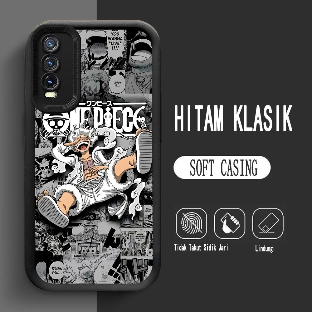 Y-16 One Piece Luffy Silikon Casing untuk Samsung A7 A10 A30 A50 A30s A50s Case