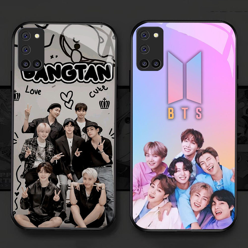 KD-6 BTS x ARMY HD Glass Casing untuk OPPO A92 A72 A94 A52 F19 Reno 5 5F Lite Pro