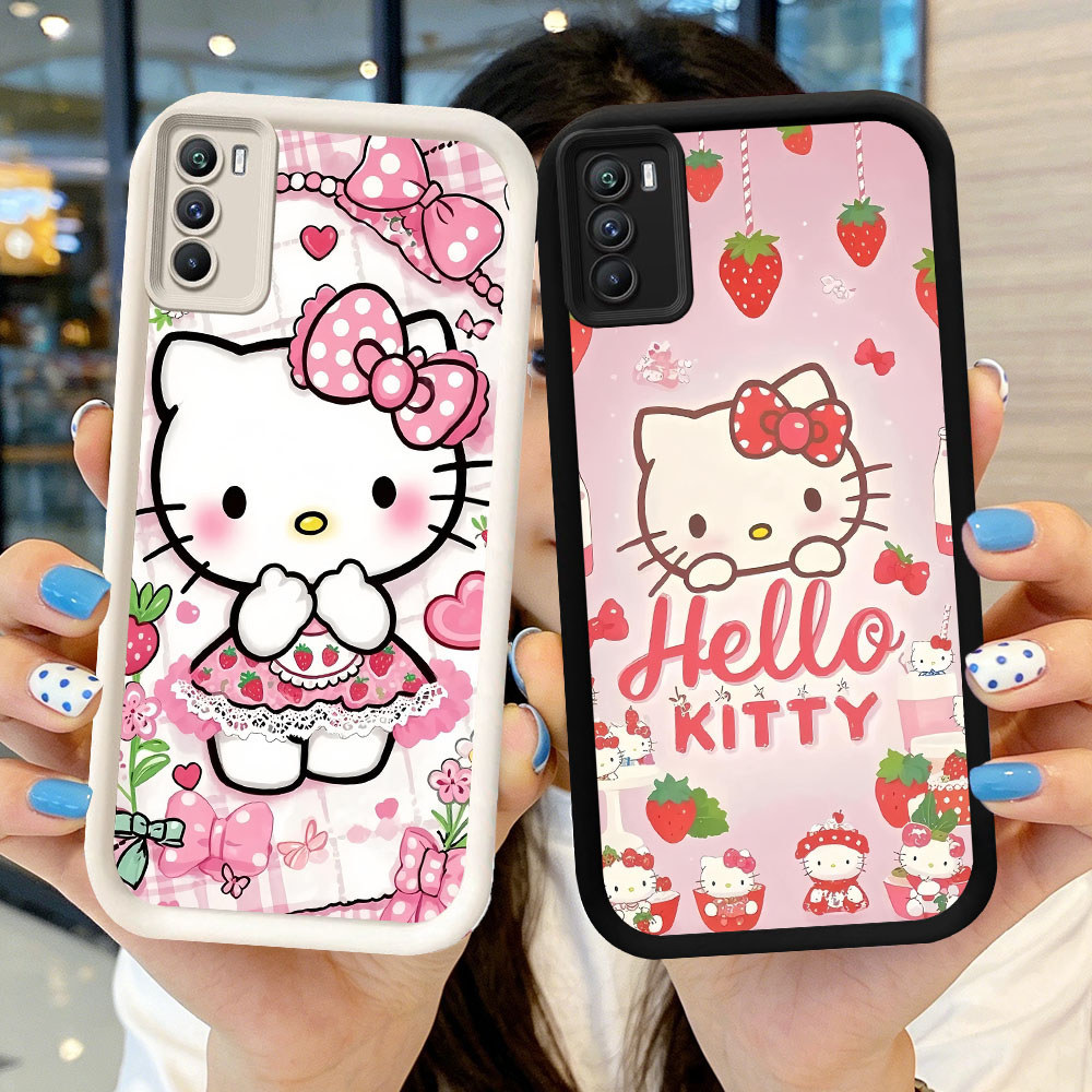 RR-13 Hello Kitty Casing ponsel tipis OPPO A54S A16 A16s A33 A11S A53 A53S 2020