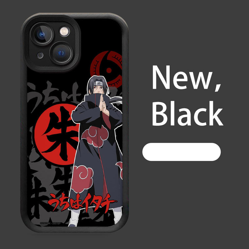B-27 Naruto ItachiUchiha Casing untuk iPhone 7 8 14 13 Pro Max Plus Silikon Case