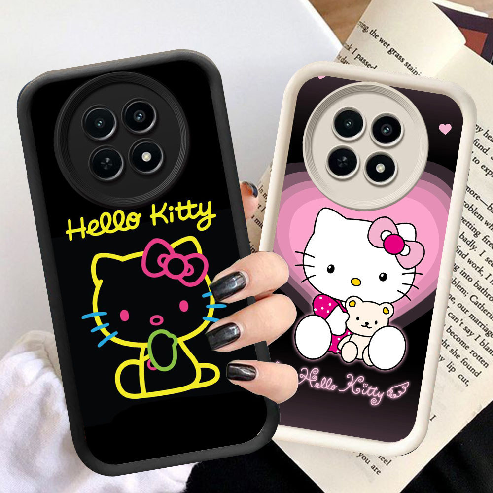 HR-58 Hello Kitty Shockproof Casing untuk Realme 12 12X 13 C65 P1 Narzo 70 Lite Pro Plus