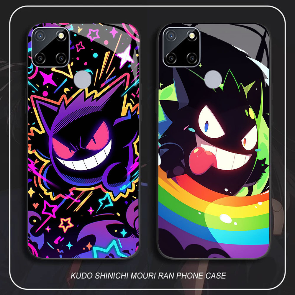 SM-35 Pokemon Gengar HD Glass Casing HP Realme C21Y C25S C25 C1 C15 C12 C25Y C21 Narzo 20 30A