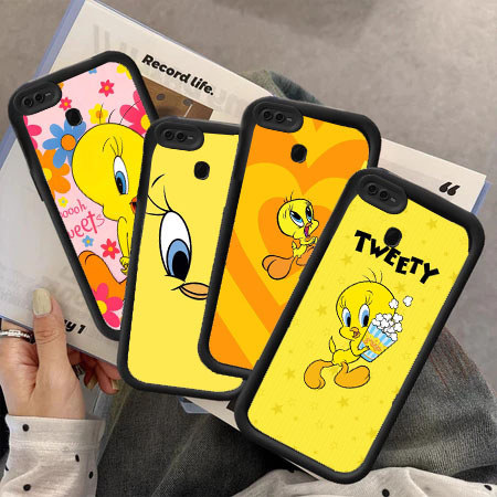 RU64 Tweety Bird Casing untuk Hp Plating Realme Reno Narzo C25S 4F 8T A35 A16E F17 A15 C21 C11 A93 A