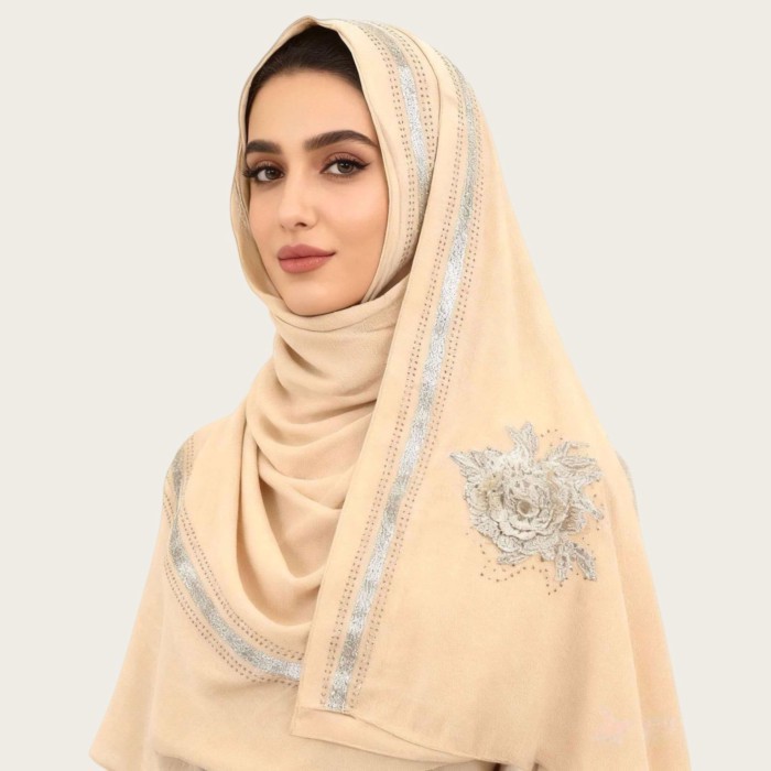 Syal Kasa, Jilbab Wanita Musim Gugur dan Musim Dingin, Jilbab Berlian Imitasi Panas Sifon Gaya Etni