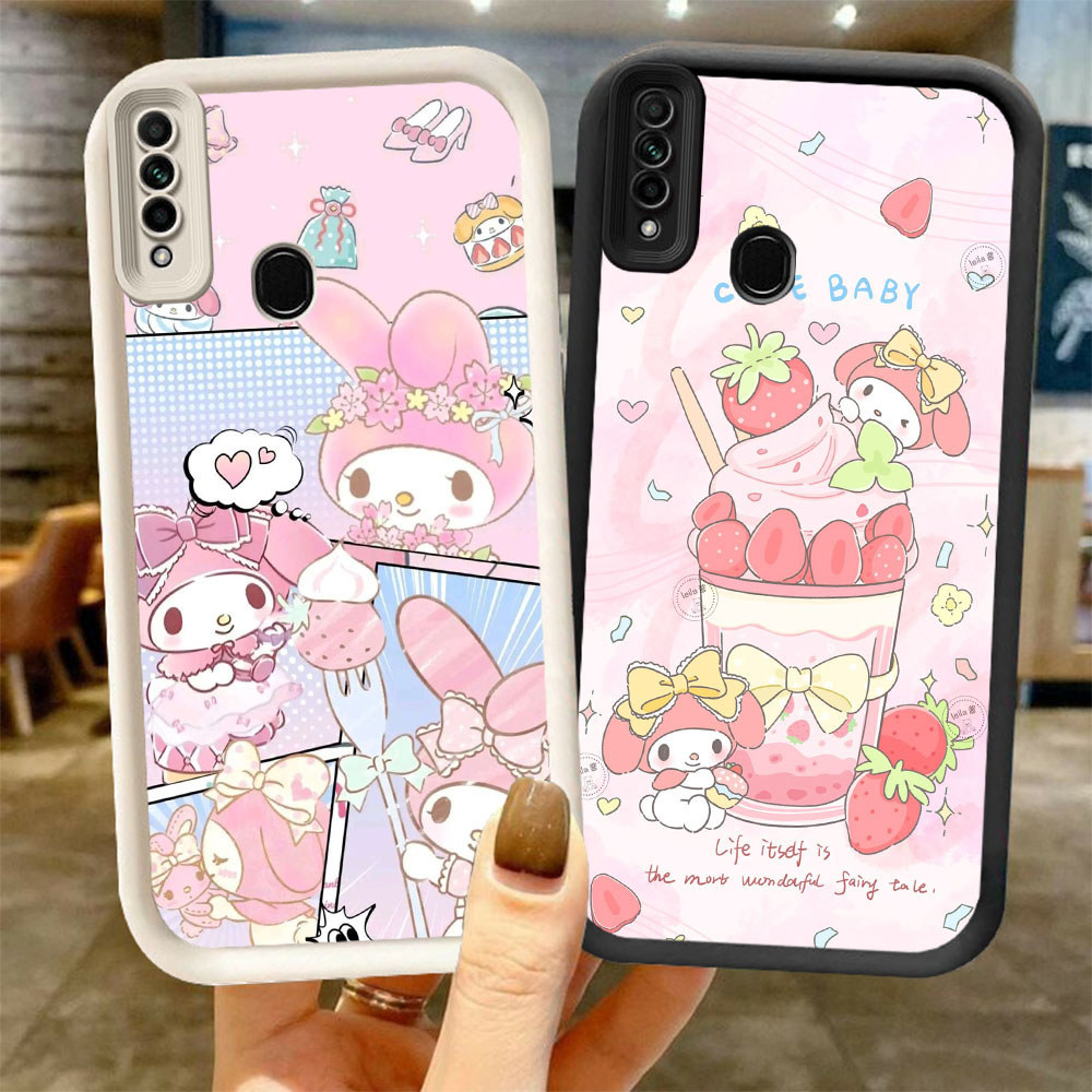 YW-46 My Melody Casing ponsel tipis Realme Narzo 10A 20A 5i 5s 6i 2 C2 C2s 5 10 Pro