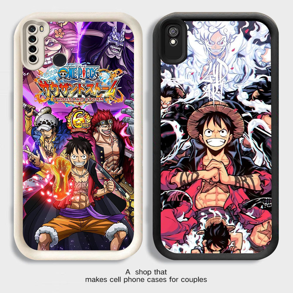 MP-52 One Piece Luffy Shocking Silikon Casing untuk Redmi Note 9T 9A 7 6A Pro