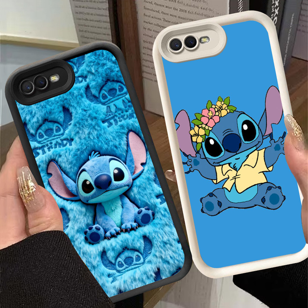 G-69 Stitch Casing untuk OPPO A1K A39 A3S A83 A12E A37 Hitam dan putih