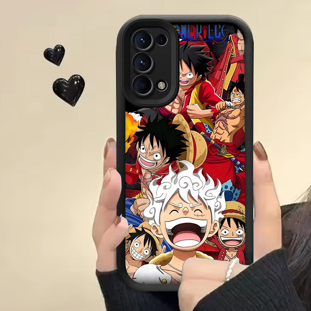 R8 One Piece Luffy Silikon Casing untuk OPPO F19s A92 A72 F19 A95 A52