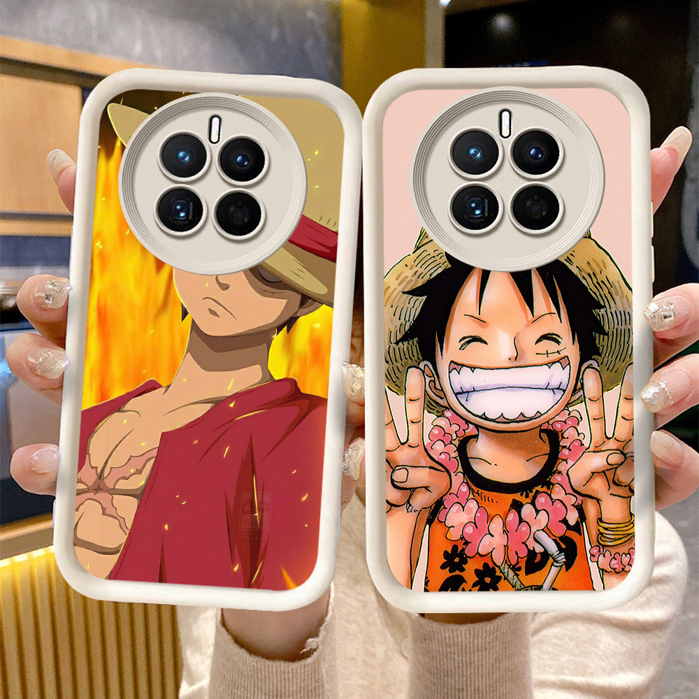 C-15 One Piece Luffy Hitam Putih Casing untuk Realme 12X 12 Plus Pro Lite 5G