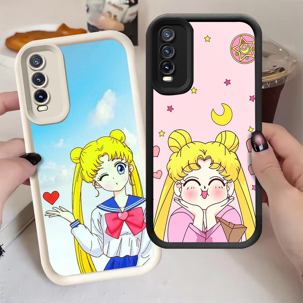 G-62 Sailor Moon Casing untuk Samsung A50s A7 A50 A10 A30s A30 Hitam dan putih