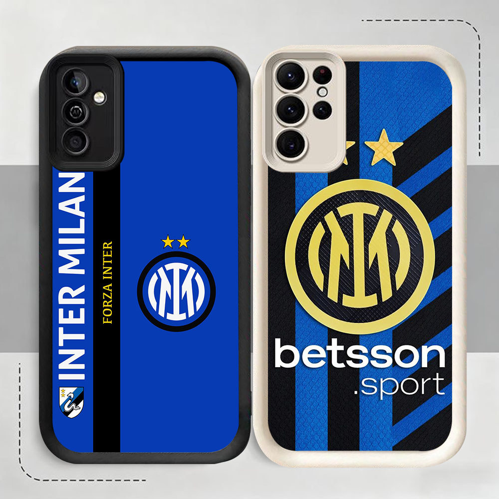HR-60 Inter Milan Shockproof Casing untuk Samsung A55 A54 M15 S25 S24 S21 FE Ultra