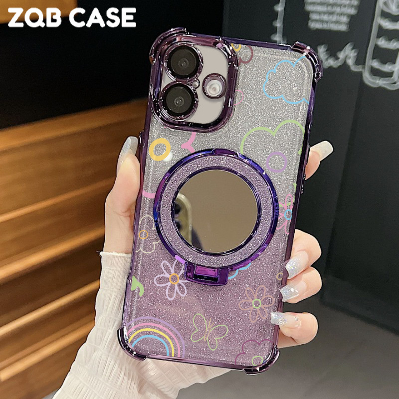 Glitter Card Case Oppo F9 Reno 13F F7 A36 Dengan Stand Casing Oppo F11 A37 F7Pro Reno 4F Cermin Oppo